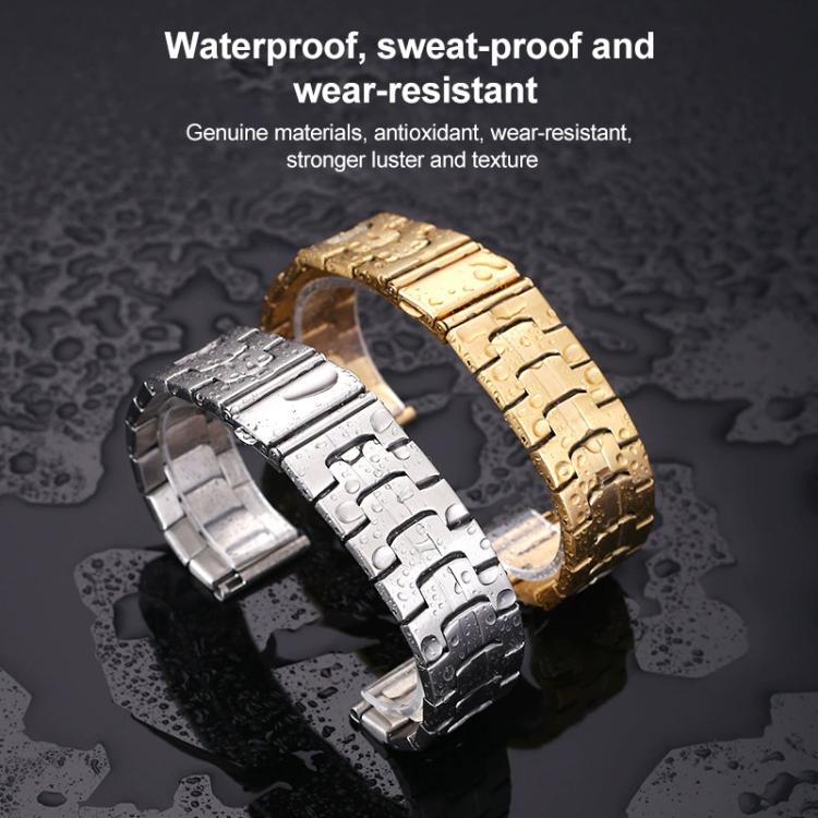 xDfind Stepped Stainless Steel Watch Band, 22mm