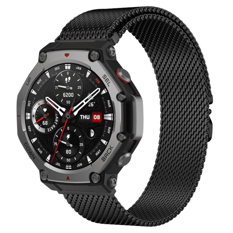 xDfind Milanese Parachute Buckle Stainless Steel Watch Band, For Amazfit T-Rex 3