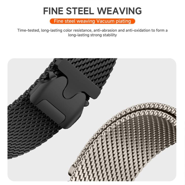 xDfind Milanese Parachute Buckle Stainless Steel Watch Band, For Garmin Fenix 8/7X/6X/5X 26mm