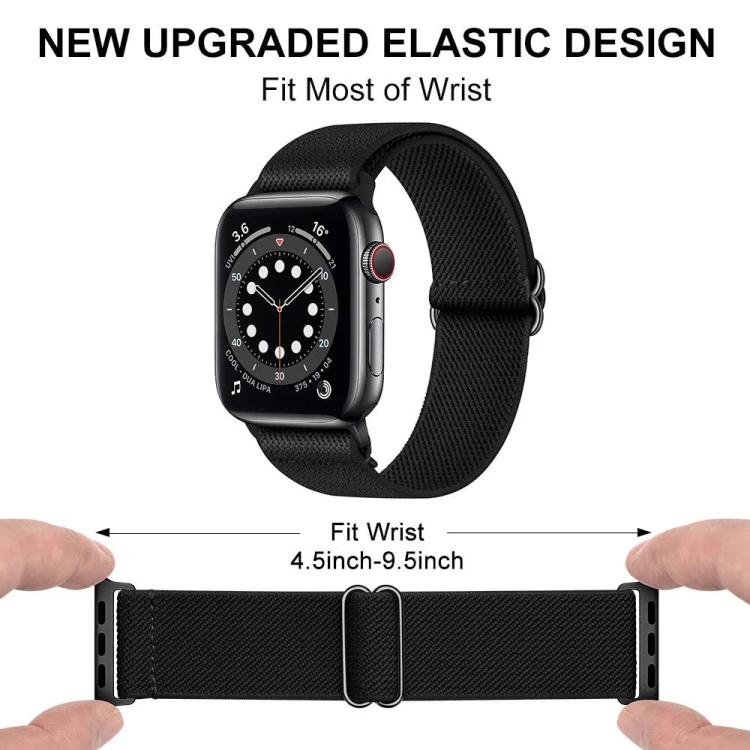 xDfind Adjustable Slide Buckle Elastic Nylon Watch Band, For Apple Watch 38 / 40 / 41 / S10 42mm