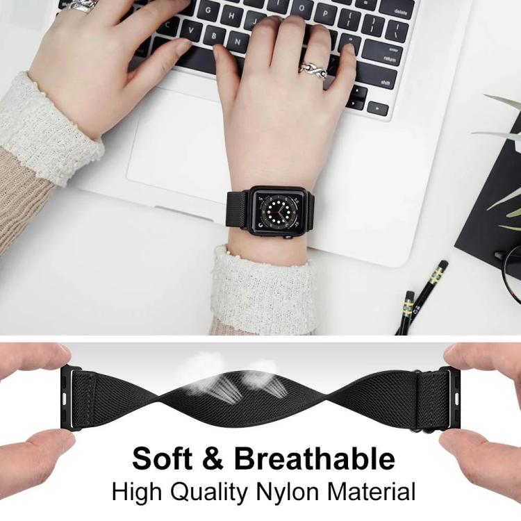 xDfind Adjustable Slide Buckle Elastic Nylon Watch Band, For Apple Watch 42 / 44 / 45 / 46 / 49mm