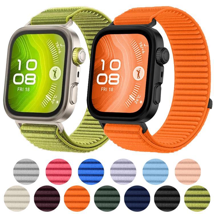 xDfind Woven Nylon Hook And Loop Fastener Watch Band, For Huawei Watch Fit4 / Fit4 Pro / Fit3
