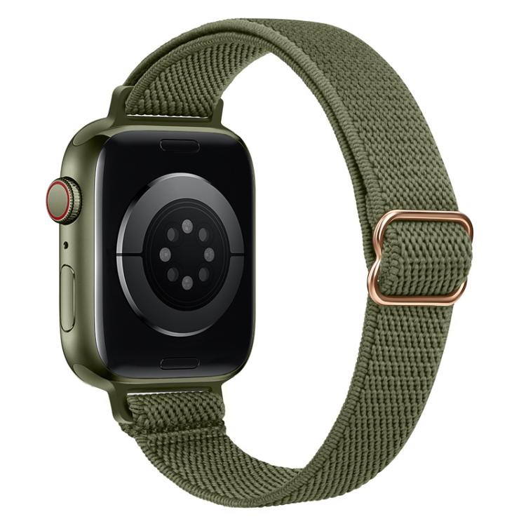 xDfind Ladder Buckle Small Waist Elastic Nylon Watch Band, For Apple Watch 38 / 40 / 41 / S10 42mm