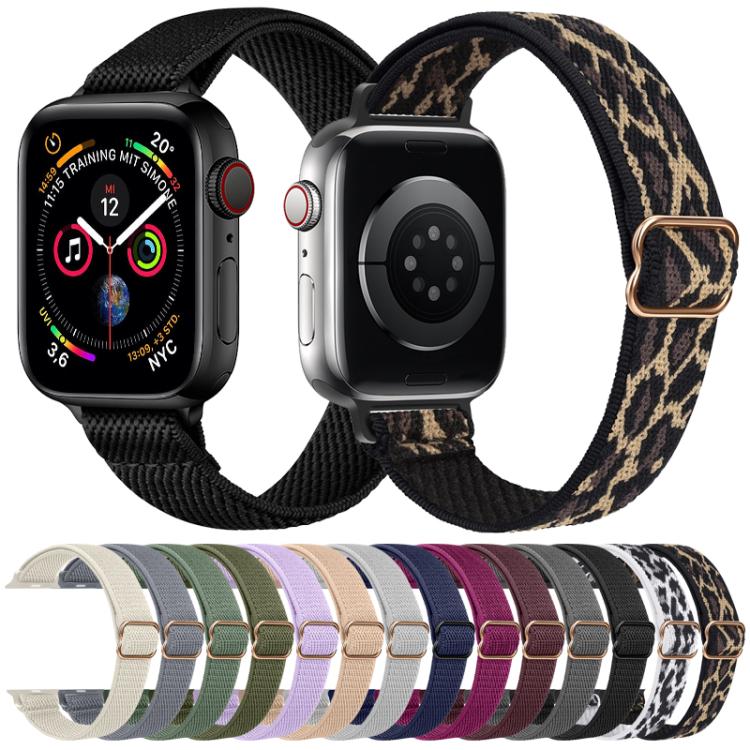 xDfind Ladder Buckle Small Waist Elastic Nylon Watch Band, For Apple Watch 38 / 40 / 41 / S10 42mm