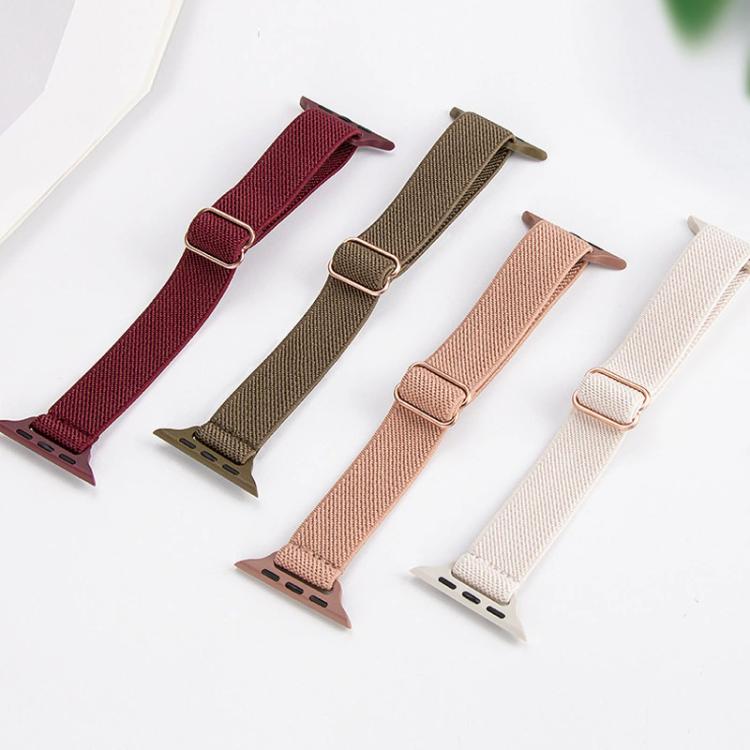 xDfind Ladder Buckle Small Waist Elastic Nylon Watch Band, For Apple Watch 38 / 40 / 41 / S10 42mm