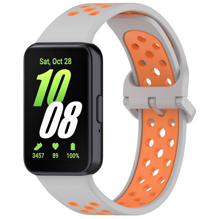 xDfind Two Color Silicone Breathable Watch Band, For Samsung Galaxy Fit 3