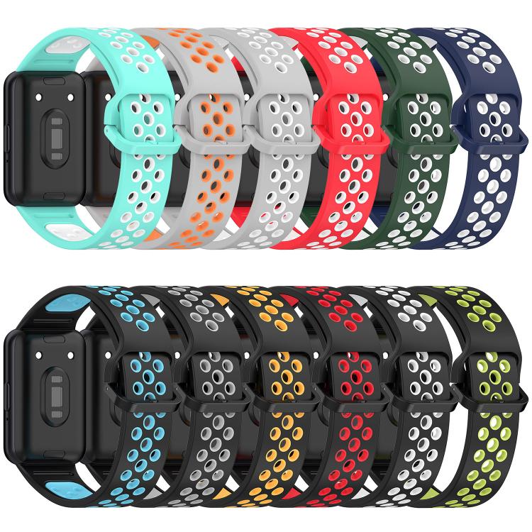 xDfind Two Color Silicone Breathable Watch Band, For Samsung Galaxy Fit 3
