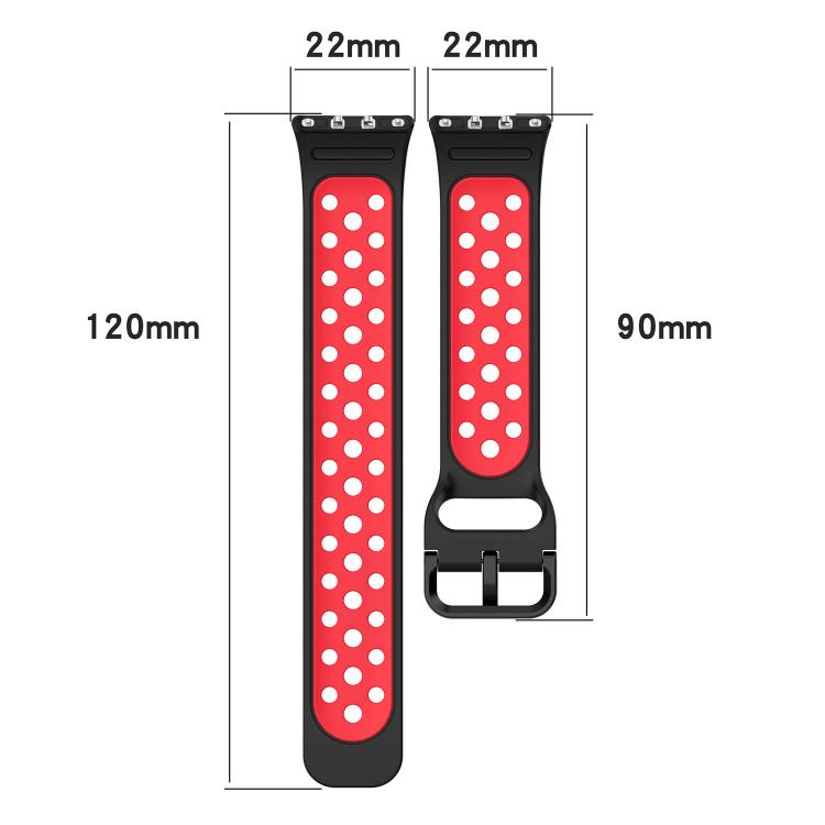 xDfind Two Color Silicone Breathable Watch Band