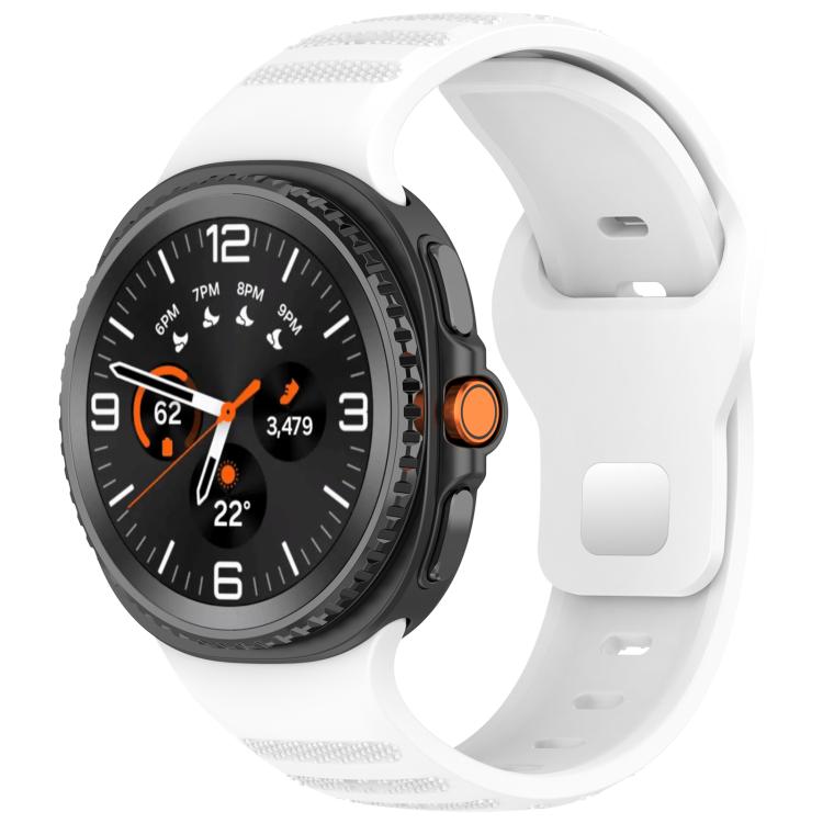 xDfind Round Dots Silver Stud Buckle Silicone Watch Band