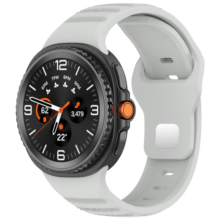 xDfind Round Dots Silver Stud Buckle Silicone Watch Band