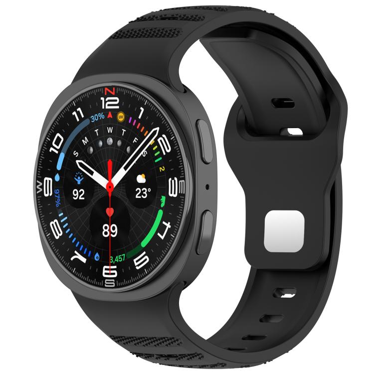 xDfind Round Dots Silver Stud Buckle Silicone Watch Band