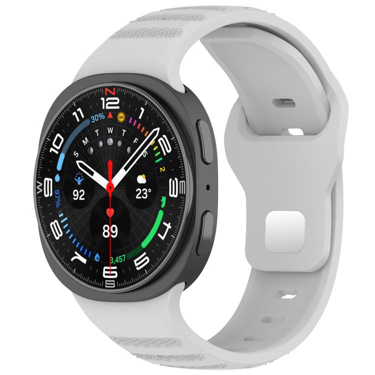 xDfind Round Dots Silver Stud Buckle Silicone Watch Band