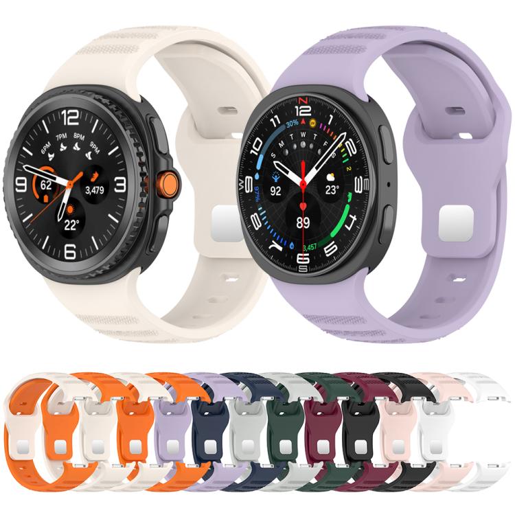 xDfind Round Dots Silver Stud Buckle Silicone Watch Band, For Samsung Galaxy Watch Ultra/Ultra 2025
