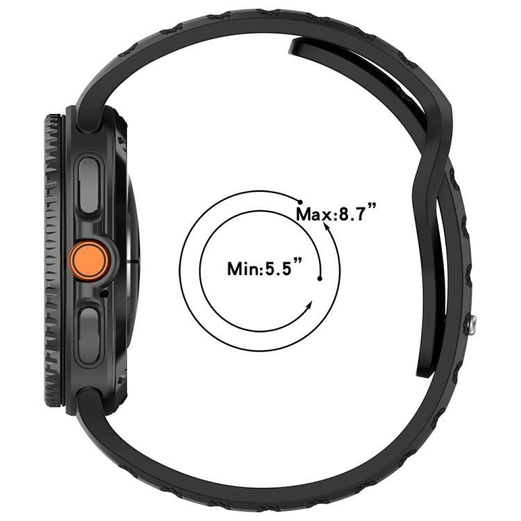 xDfind Round Dots Silver Stud Buckle Silicone Watch Band, For Samsung Galaxy Watch Ultra/Ultra 2025