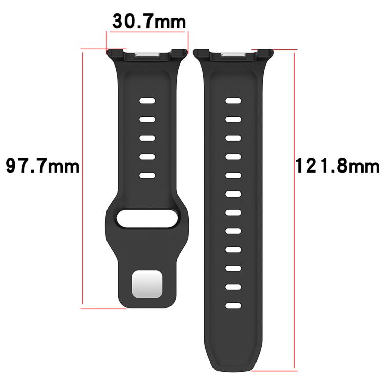 xDfind Round Dots Silver Stud Buckle Silicone Watch Band