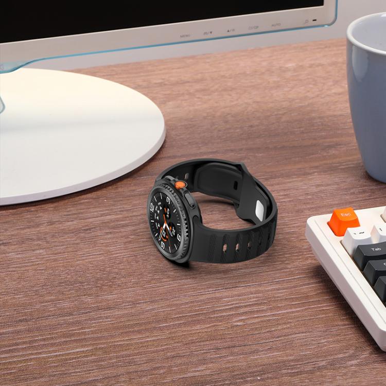 xDfind Round Dots Silver Stud Buckle Silicone Watch Band, For Samsung Galaxy Watch Ultra/Ultra 2025
