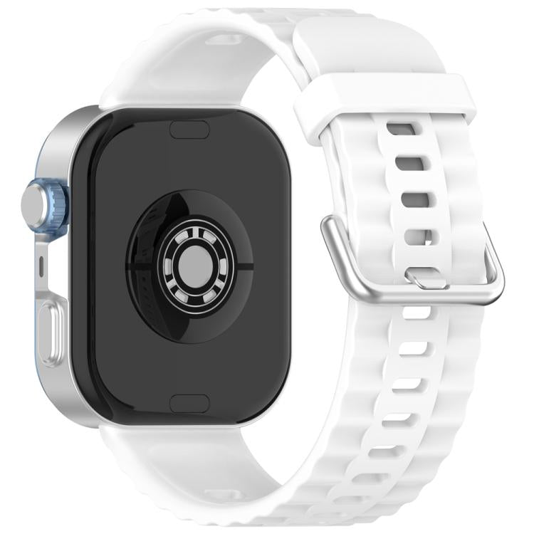 xDfind Silver Buckle Solid Color Silicone Watch Band