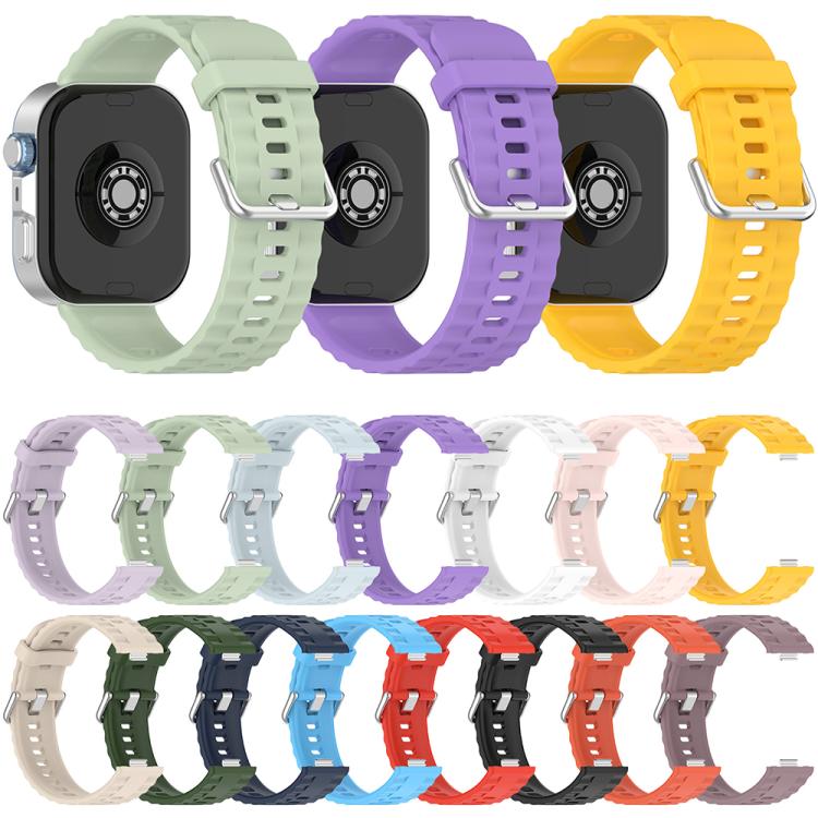 xDfind Silver Buckle Solid Color Silicone Watch Band, For Huawei Watch Fit4 Pro / Fit4 / Fit3