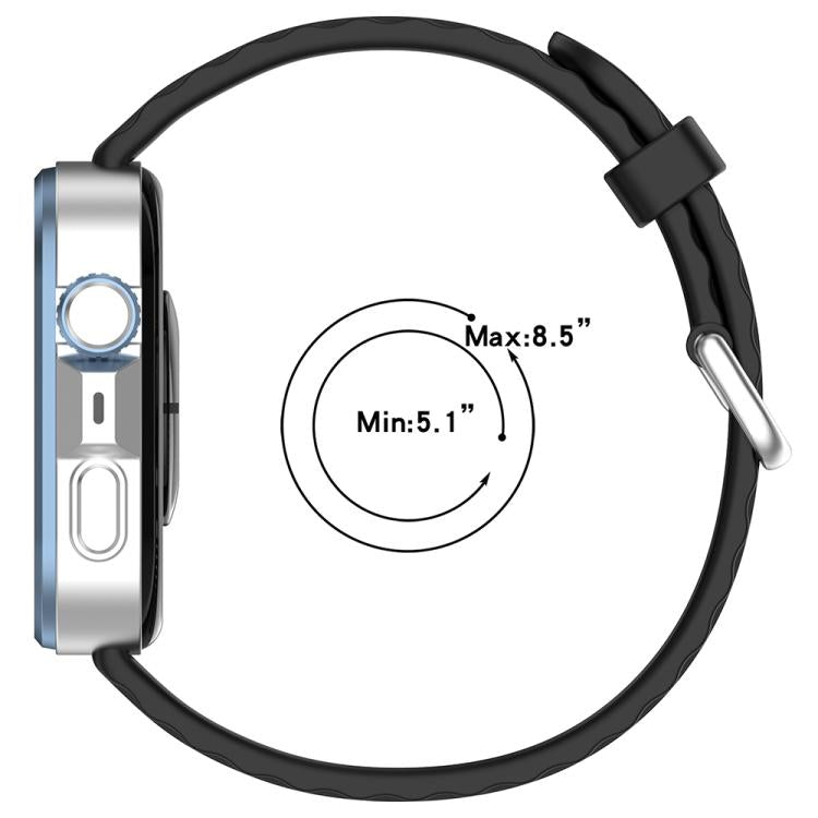 xDfind Silver Buckle Solid Color Silicone Watch Band