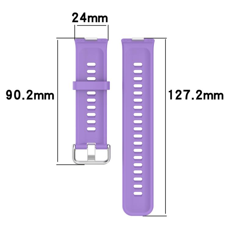 xDfind Silver Buckle Solid Color Silicone Watch Band