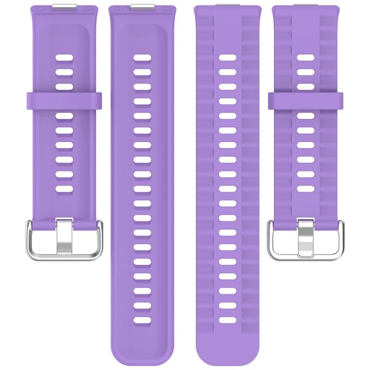 xDfind Silver Buckle Solid Color Silicone Watch Band