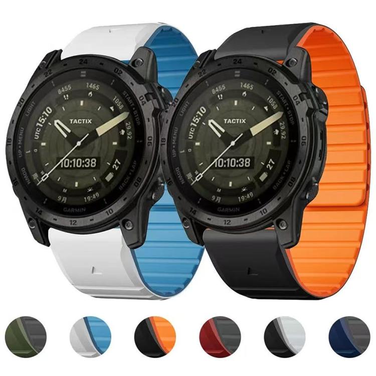 xDfind Two Color Silicone Magnetic Watch Band, For Garmin 22mm