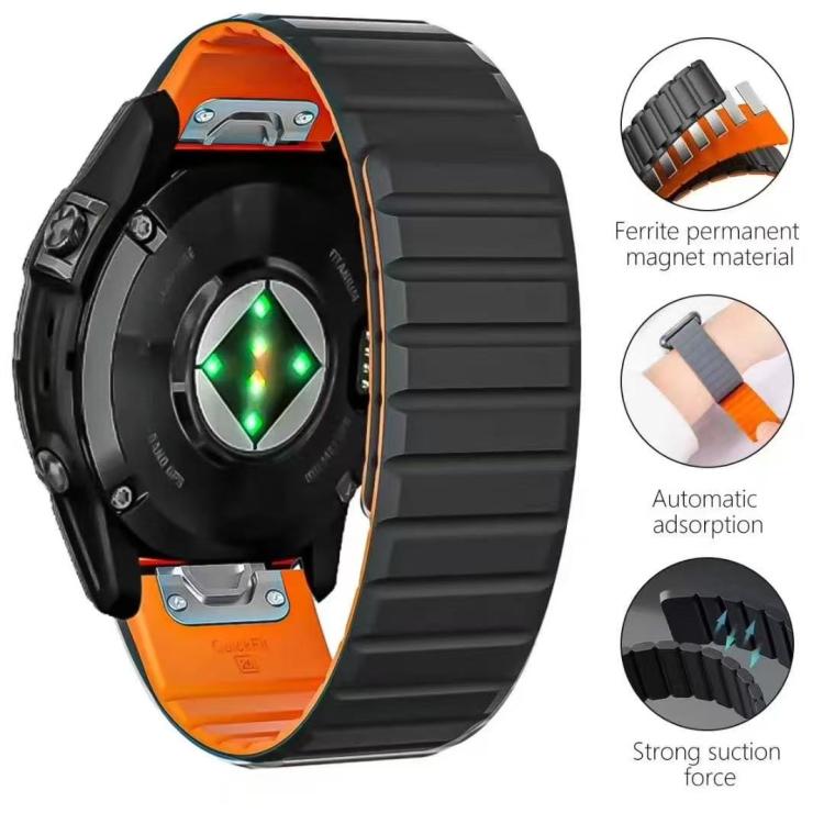 xDfind Two Color Silicone Magnetic Watch Band, For Garmin 22mm