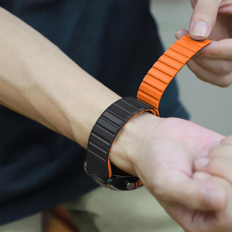 xDfind Two Color Silicone Magnetic Watch Band, For Garmin 22mm