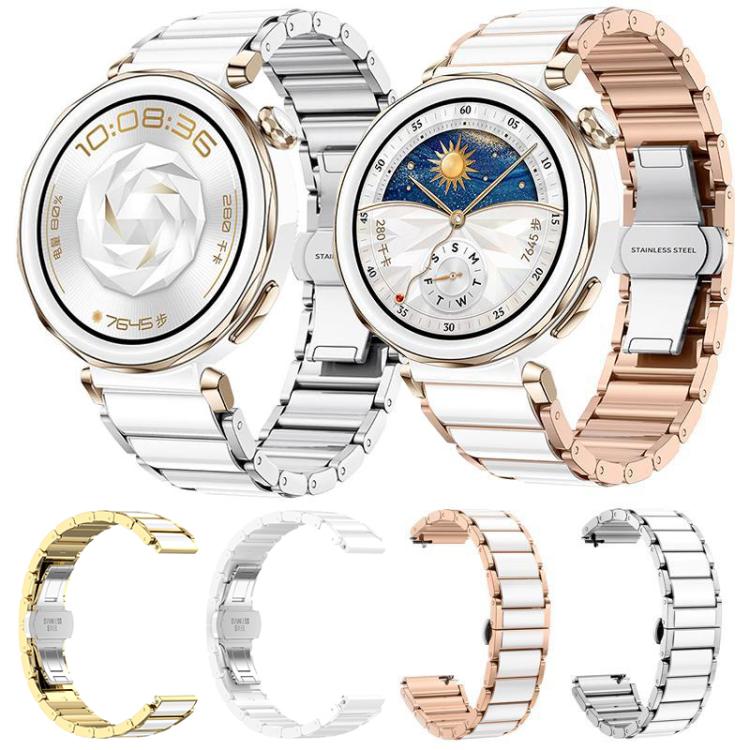 xDfind Ceramic Stainless Steel Watch Band, For Huawei Watch GT 6 41mm / GT 5 Pro 42mm