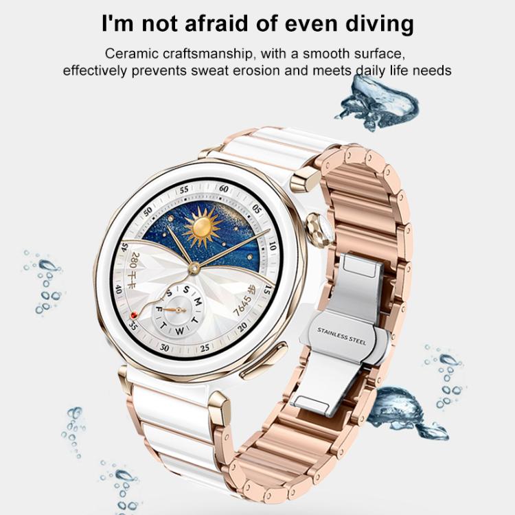 xDfind Ceramic Stainless Steel Watch Band, For Huawei Watch GT 6 41mm / GT 5 Pro 42mm