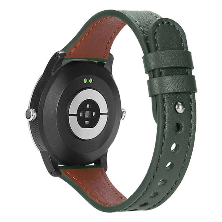 xDfind Double Ring Single Rivet Genuine Leather Watch Band, 20mm