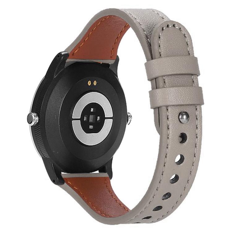 xDfind Double Ring Single Rivet Genuine Leather Watch Band, 20mm