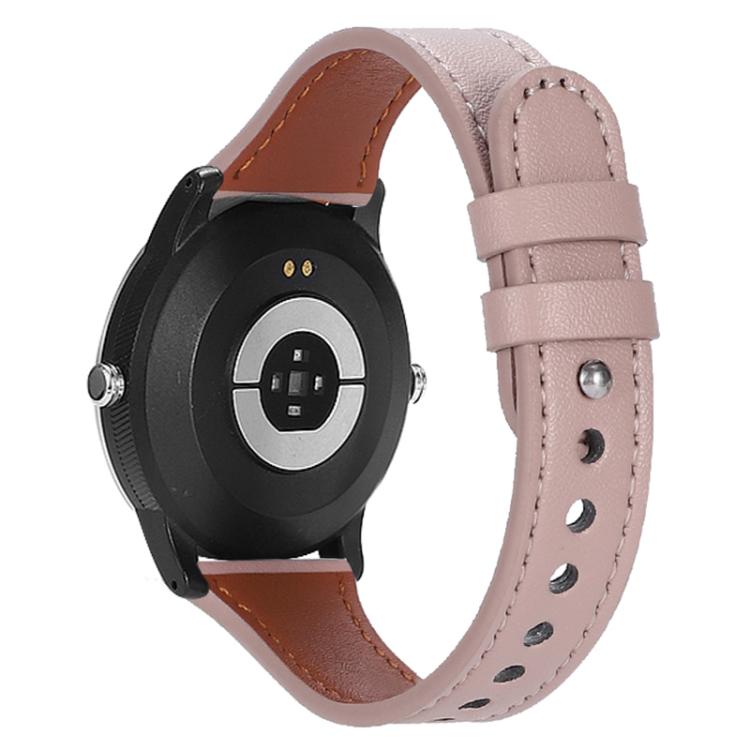 xDfind Double Ring Single Rivet Genuine Leather Watch Band, 20mm
