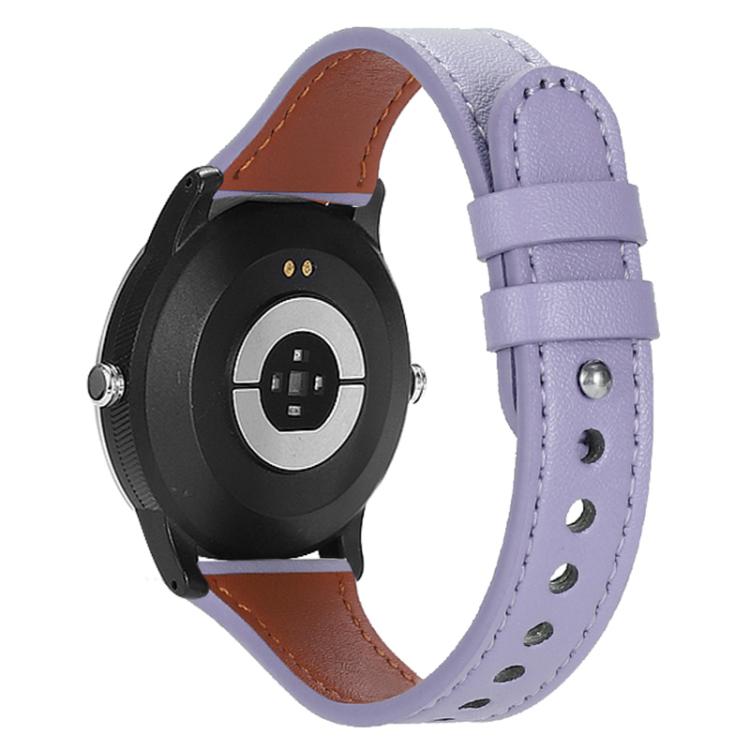 xDfind Double Ring Single Rivet Genuine Leather Watch Band, 20mm
