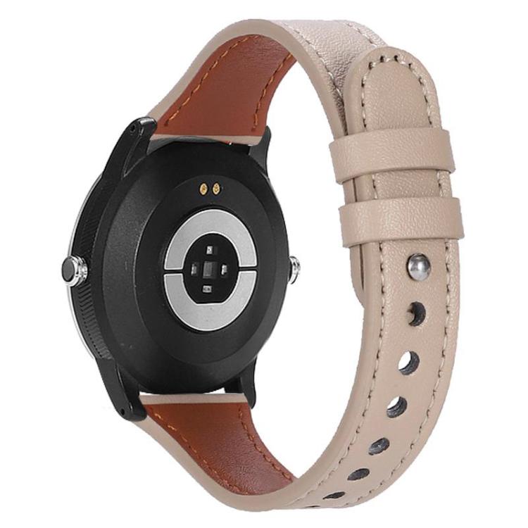 xDfind Double Ring Single Rivet Genuine Leather Watch Band, 22mm