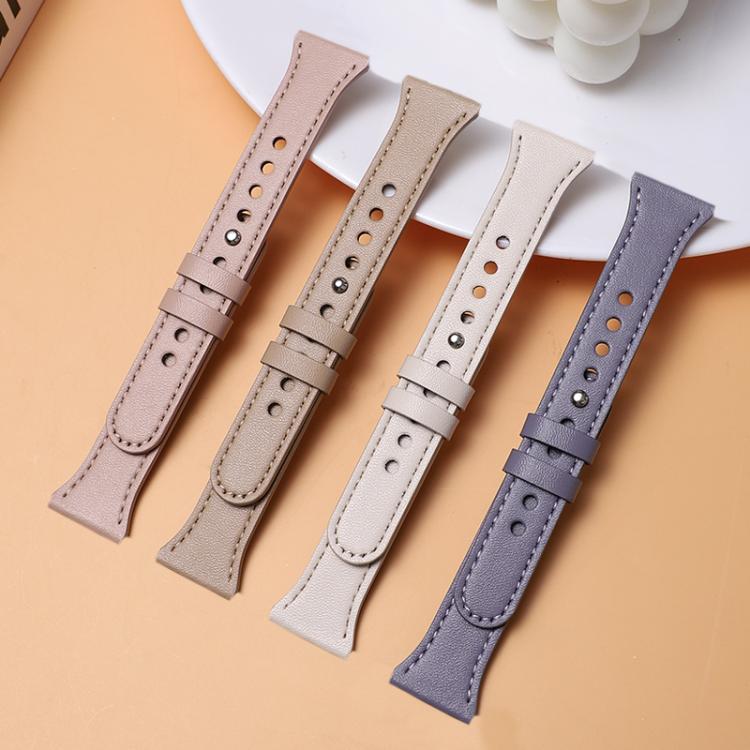 xDfind Double Ring Single Rivet Genuine Leather Watch Band, 22mm