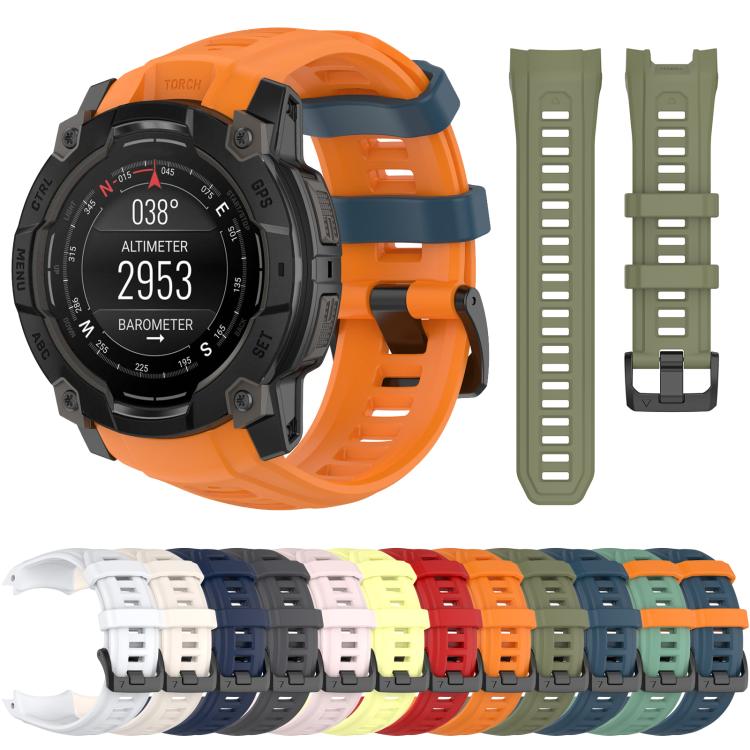 xDfind Quick-release Silicone Watch Band, For Garmin Instinct 3 AMOLED 45mm / Solar 45mm