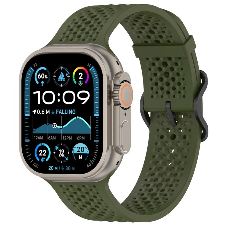 xDfind Breathable Silicone Watch Band, For Apple Watch 42 / 44 / 45 / 46 / 49mm