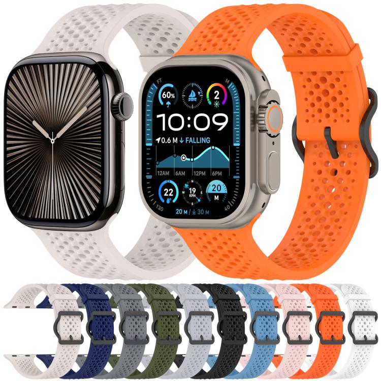 xDfind Breathable Silicone Watch Band, For Apple Watch 42 / 44 / 45 / 46 / 49mm