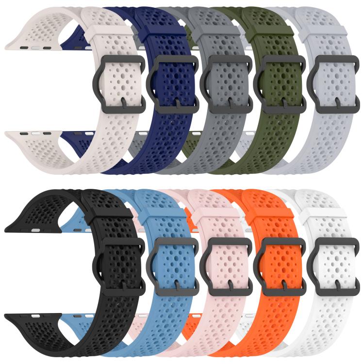 xDfind Breathable Silicone Watch Band, For Apple Watch 42 / 44 / 45 / 46 / 49mm