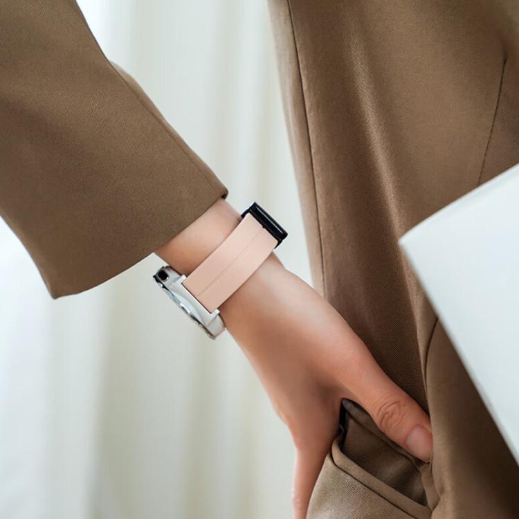 xDfind  Flat Head Groove Folding Black Buckle Silicone Watch Band, For Samsung Galaxy Watch Ultra / Ultra 2025