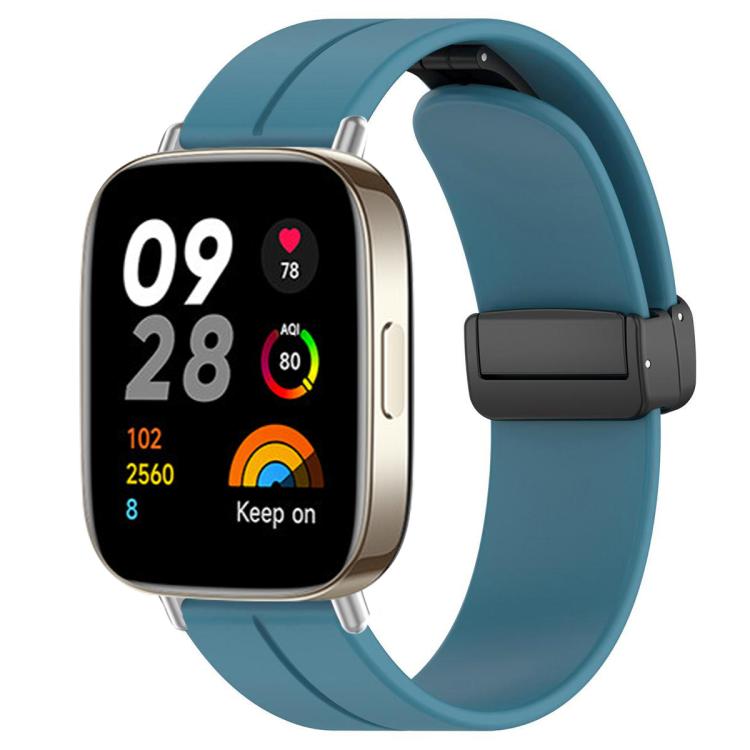 xDfind  Flat Head Groove Folding Black Buckle Silicone Watch Band, For Redmi Watch 3