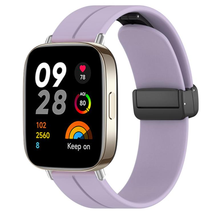 xDfind  Flat Head Groove Folding Black Buckle Silicone Watch Band, For Redmi Watch 3