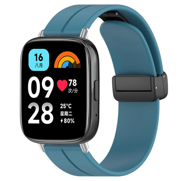 xDfind  Flat Head Groove Folding Black Buckle Silicone Watch Band, For Redmi Watch 3 Active / Watch 3 Lite