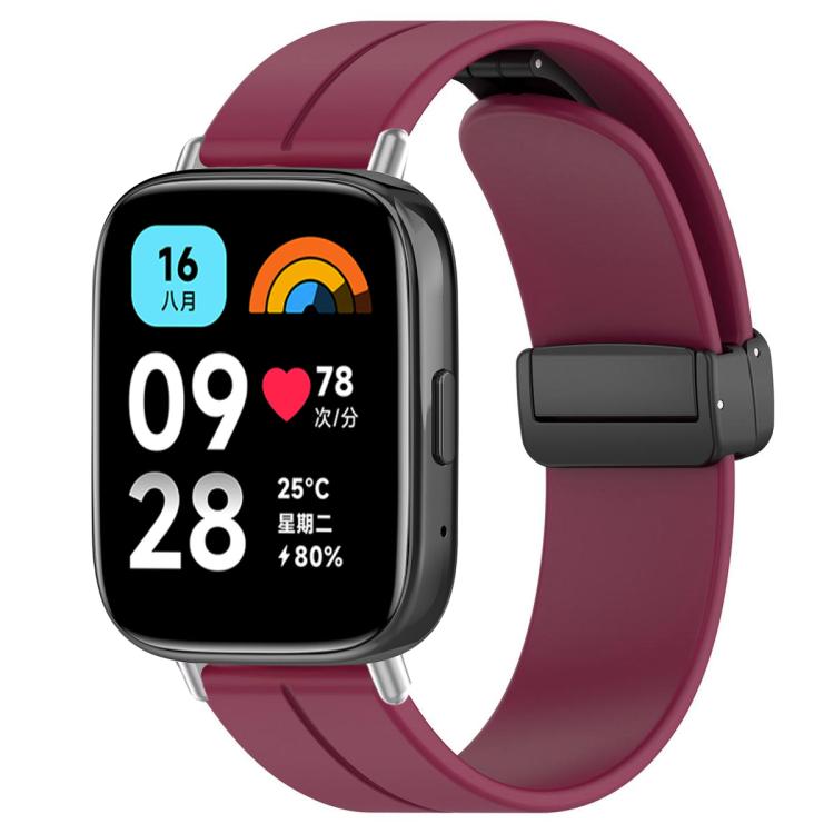 xDfind  Flat Head Groove Folding Black Buckle Silicone Watch Band, For Redmi Watch 3 Active / Watch 3 Lite