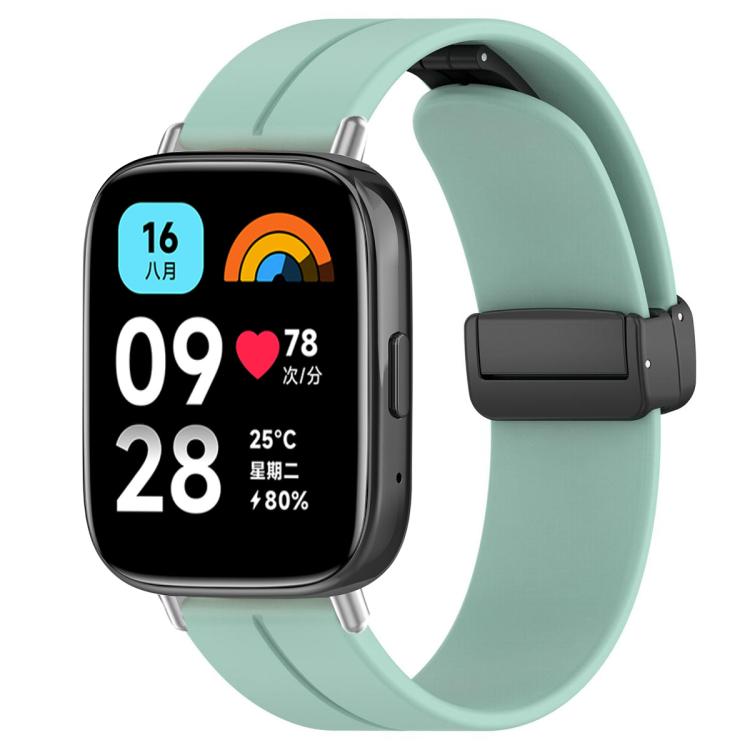 xDfind  Flat Head Groove Folding Black Buckle Silicone Watch Band, For Redmi Watch 3 Active / Watch 3 Lite