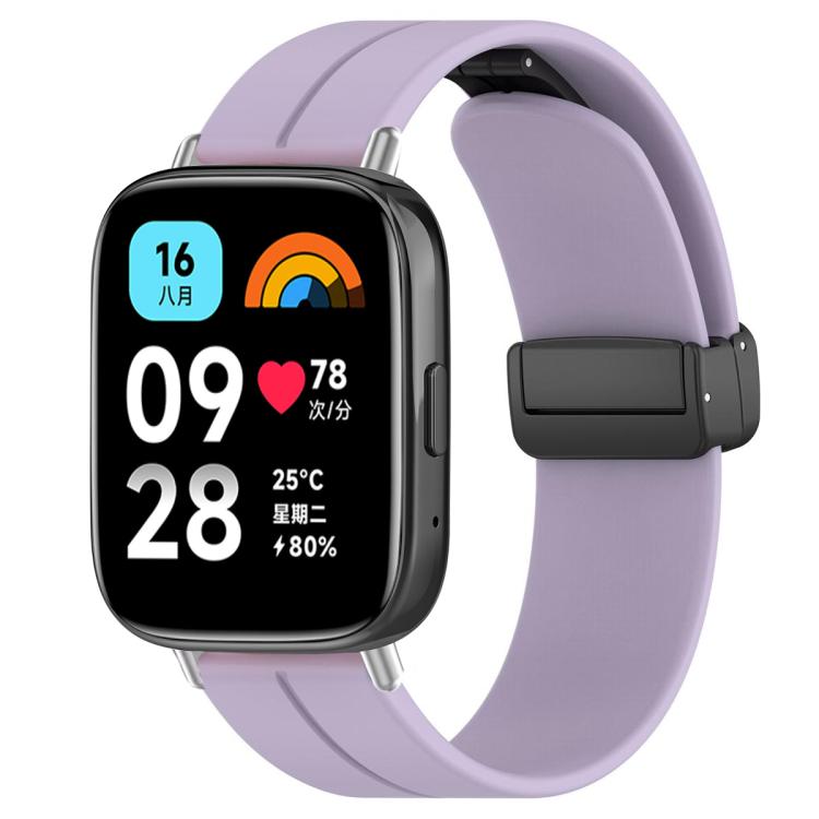 xDfind  Flat Head Groove Folding Black Buckle Silicone Watch Band, For Redmi Watch 3 Active / Watch 3 Lite