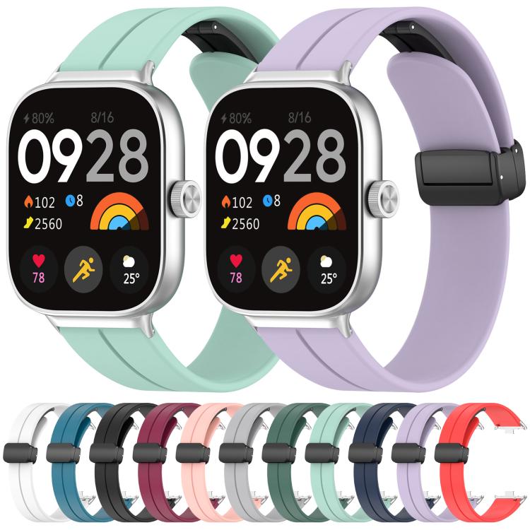 xDfind  Flat Head Groove Folding Black Buckle Silicone Watch Band, For Redmi Watch 3 Active / Watch 3 Lite
