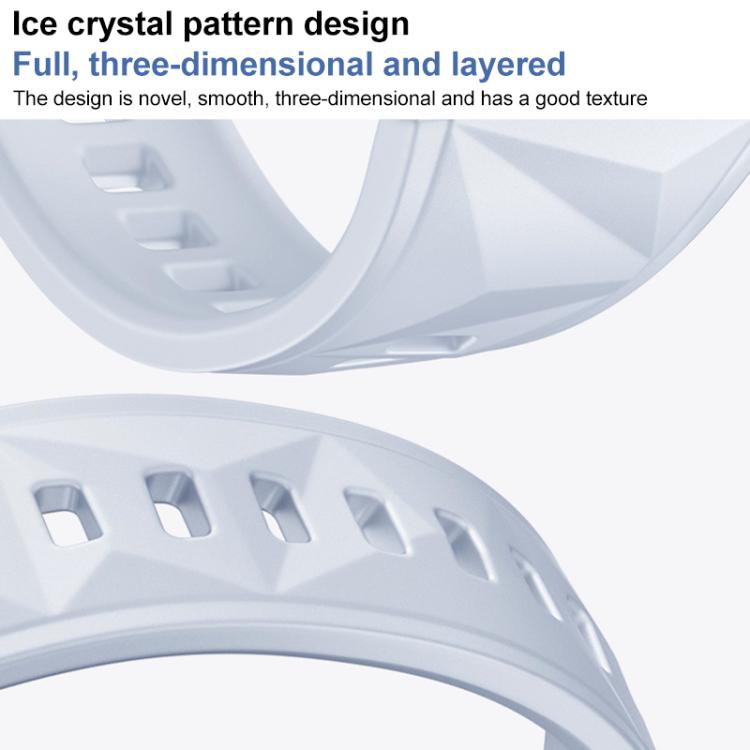 xDfind Ice Crystal Texture Silicone Watch Band