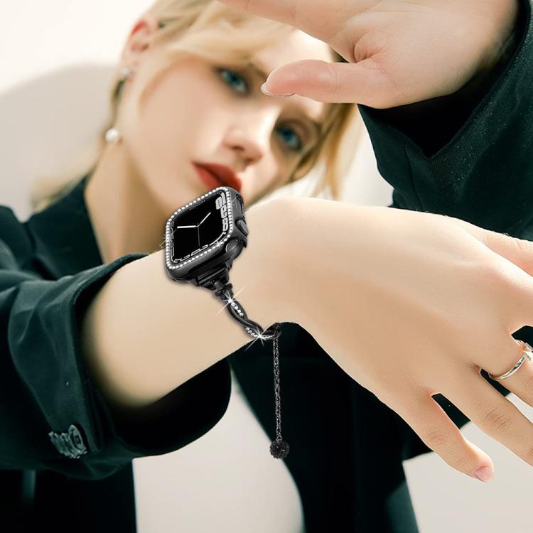 xDfind Twist Bracelet Diamond Metal Watch Band, For Apple Watch 42 / 44 / 45 / 46 / 49mm